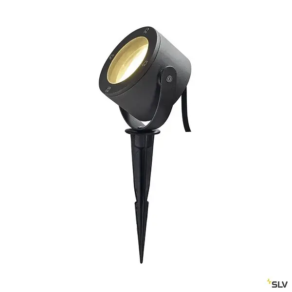 Promotion Saisonnière Projecteur extérieur SLV SITRA 360 SPIKE simple, anthracite, GX53/TCR-TSE, 9 W