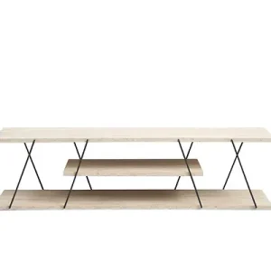 Solde Meuble TV en bois "Canaz" - 120 x 30 x 33 cm - Beige HABITAT ET JARDIN