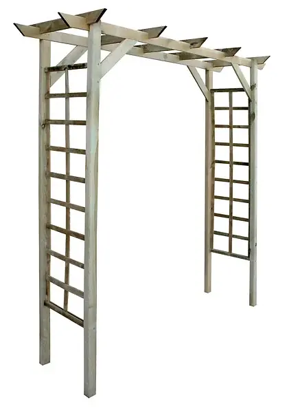 Achat Immédiat Arche de jardin en bois Luna droite - H.213.5xL.210xP.70cm CERLAND