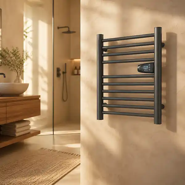 Sèche-serviette électrique sans fluide - BESTHERM - HESTIA 300W - noir Satisfait Ou Remboursé