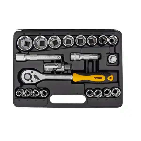 Coffret à douilles 21 pièces 1/2 " Chrome vanadium VITO Certifié