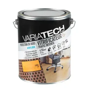 Vitrificateur trafic intense incolore - Parquet bois - 5L VARIATECH Prix Promo