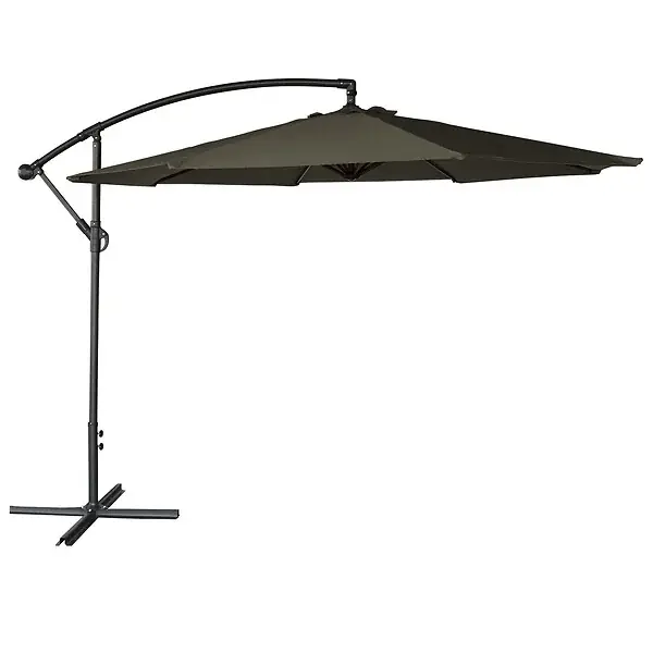 Parasol déporté OAHU rond 3m de diamètre gris HAPPY GARDEN Promotion Saisonnière