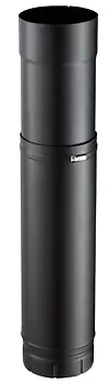 Achetez Aujourd'hui Raccord de poêle émaillé réglable - Noir mat - 150 mm DISTRIWEST
