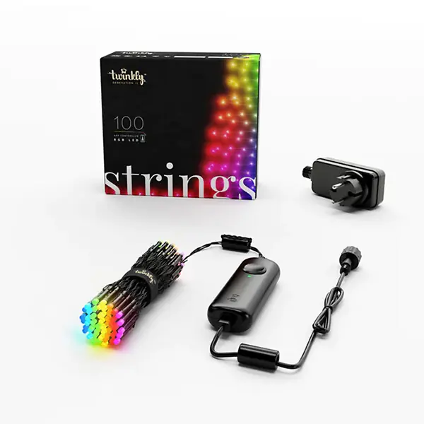 Must-Have TWINKLY Guirlande Multicolore Strings RGB Connectée 8m IP44 – Éclairage LED contrôlé par application