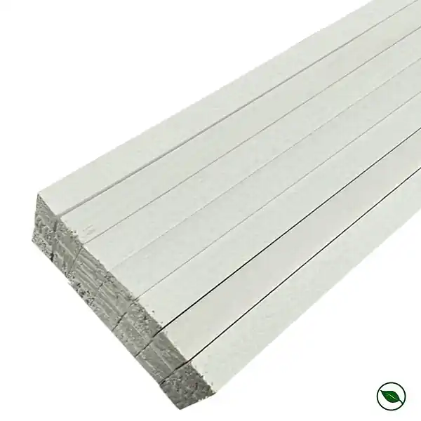Lot de 21 tasseaux sapin du Nord prépeints blanc 2400 x 13 x 13 mm FSC FORESTEA Produit De Marque