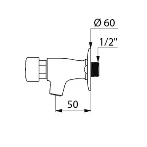 Haute Qualité Robinet de lavabo temporisé mural TEMPOSTOP 1/2‘‘ avec rosace - DELABIE - 746292