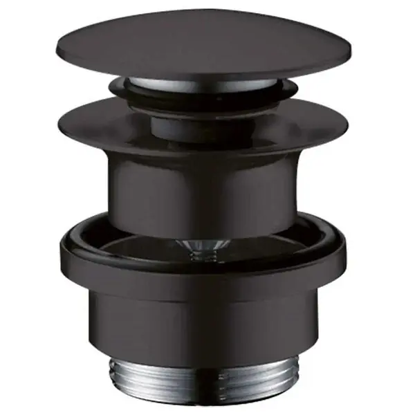 Garniture de vidage Push-Open pour mitigeur de lavabo et de bidet noir mat (50100670) HANSGROHE Paiement Sécurisé