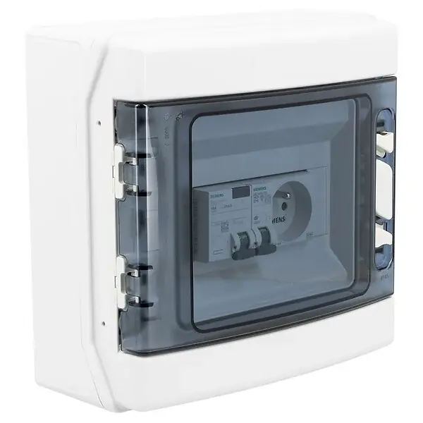SIEMENS Tableau pré-équipé ID 40A AC, disjoncteur 16A, prise modulaire 2P+T 16A. BATILEC Must-Have