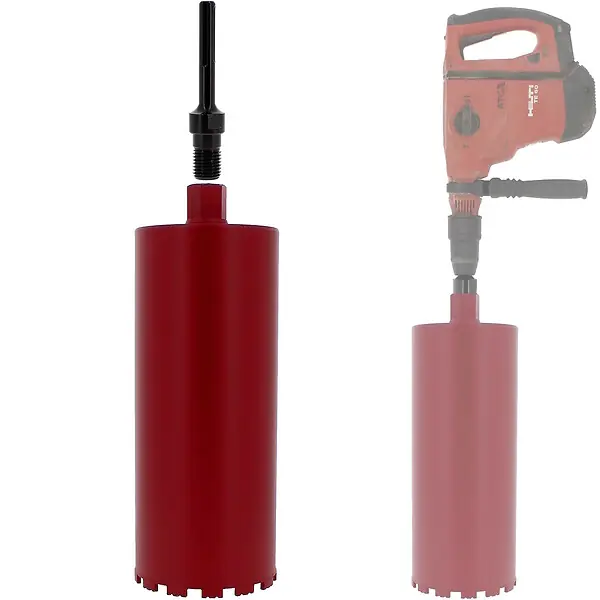 Nouvelle Collection Couronne diamant Ø 168 mm avec adaptateur pour perceuse et perforateur SDS-max GT MARKET