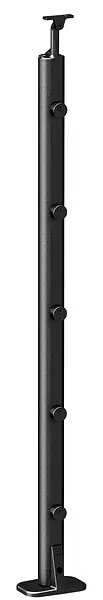 Solde Poteau garde-corps aluminium Opalu - Noir - 972x43x43 mm KORDO