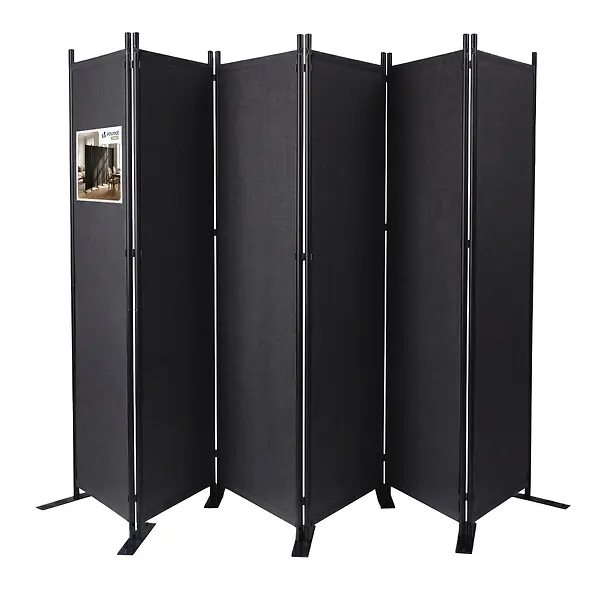 Paravent interieur separateur 6 panneaux autoportant pliable 340 x 30 x 164 cm Anthracite VOUNOT Prix Choc