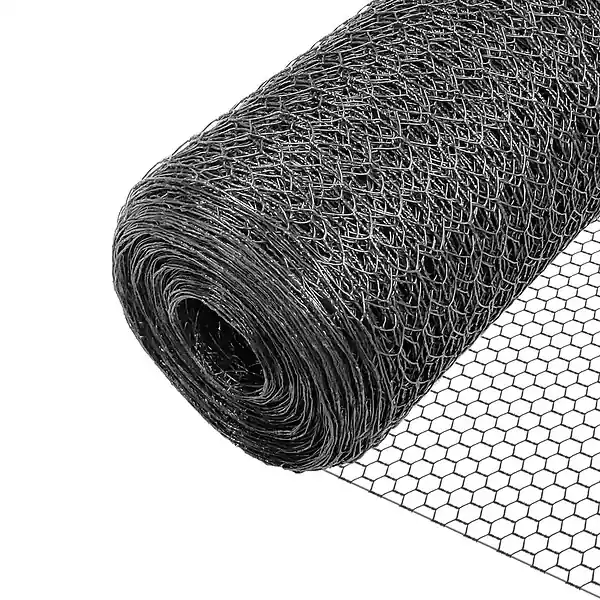 Grillage a poule avec fils 13mm en PVC gaine gris 1x50M VOUNOT Commande En Gros