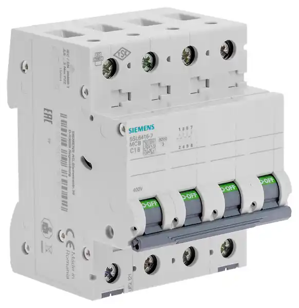 SIEMENS Disjoncteur tetra 16A Courbe C tetrapolaire, protection électrique fiable et performante Meilleure Vente