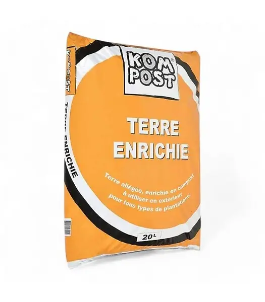 Vente Directe Mélange de terre végétale enrichie RACINE pour bacs et jardinières, sac de 20 litres - PRO95