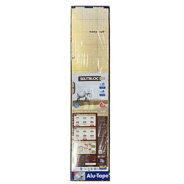 Prix Promo Souscouche parquet SELITBLOC film alu ép 1.5 mm acoustique 10.2 m2 8.5m x 1.2m FORESTEA