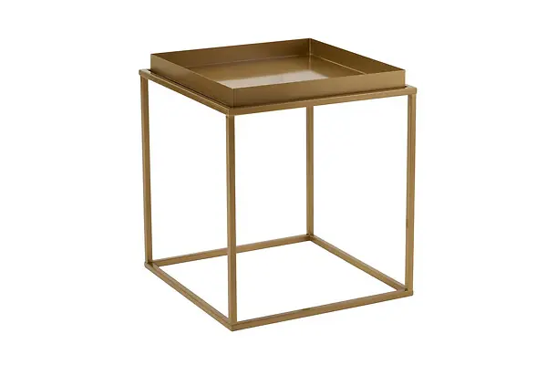 Promotion Saisonnière Table basse en métal "Koala" 45 x 45 x 52 cm - Or HABITAT ET JARDIN