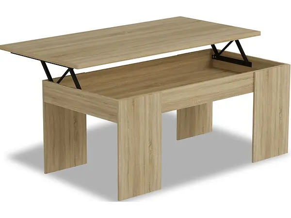 Table basse "Diana" - 102 x 50 x 43 cm - Chêne HABITAT ET JARDIN Offre Du Jour