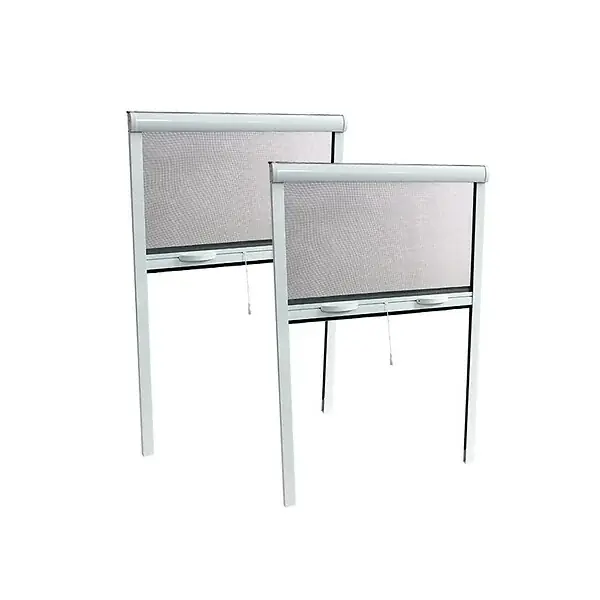 PACK ECO de 2 moustiquaires Enroulables ALU H170 cm x L160 cm Blanc VOLET-MOUSTIQUAIRE Meilleure Vente
