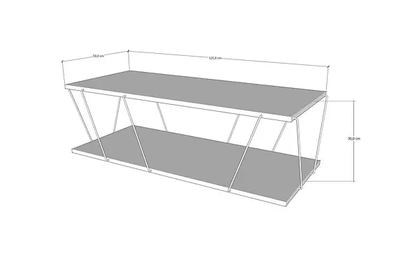Nouveauté Table basse en bois "Zisino" - 120 x 50 x 30 cm - Marron HABITAT ET JARDIN
