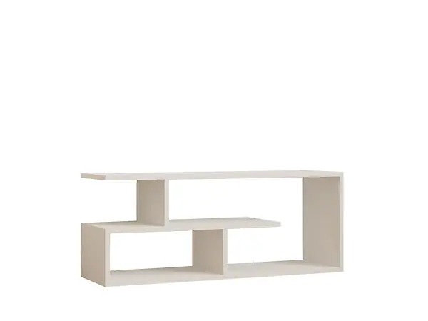 Produit De Marque Meuble TV en bois "Cafu" - 100 x 29 x 40 cm - Blanc HABITAT ET JARDIN