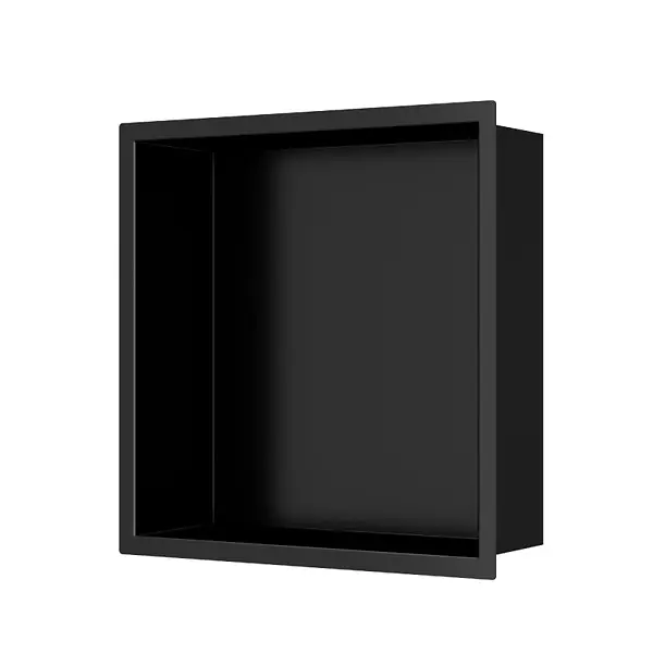 Swiss Aqua Technologies Aurum Niche de Douche à encastrer, Acier Inoxydable 304, 30x30x10cm, Noir mat (SATAURN3030MB) Pas Cher