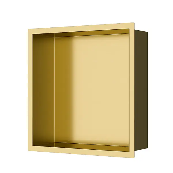 Swiss Aqua Technologies Niche de Douche à encastrer, Acier Inoxydable 304, 30x30x10cm, Or brossé PVD (SATAURN3030BG) Paiement Sécurisé