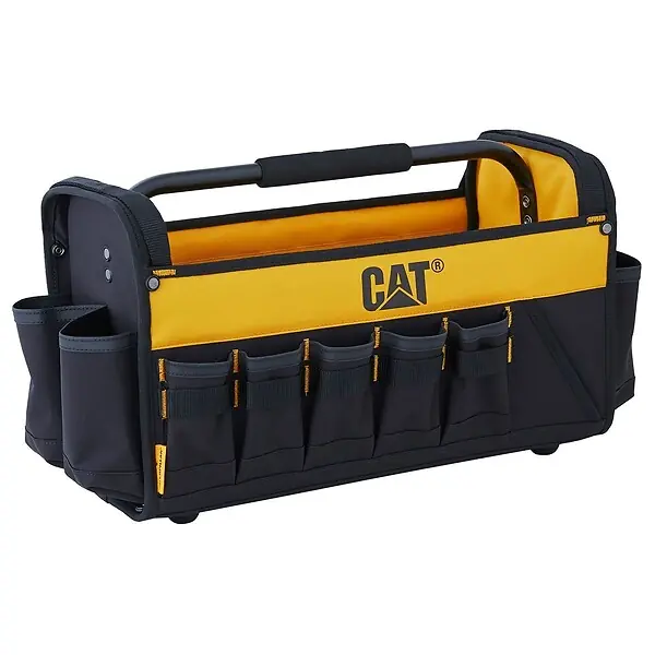 Achat Immédiat Sac à outils 12L Polyester / PVC 1 poche intérieure 16 poches extérieures CAT CATERPILLAR