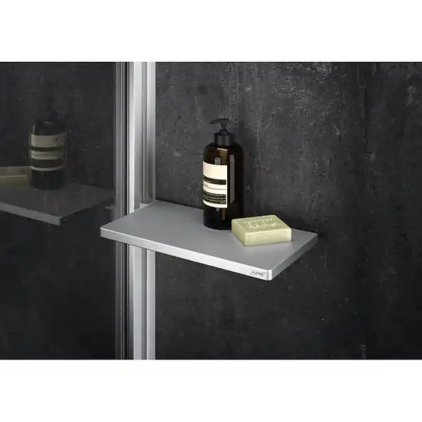HÜPPE Select + Étagère tablette pour montage sur profilé mural, sans perçage, Argent mat (SL2101087) HÃŒPPE Usine Directe