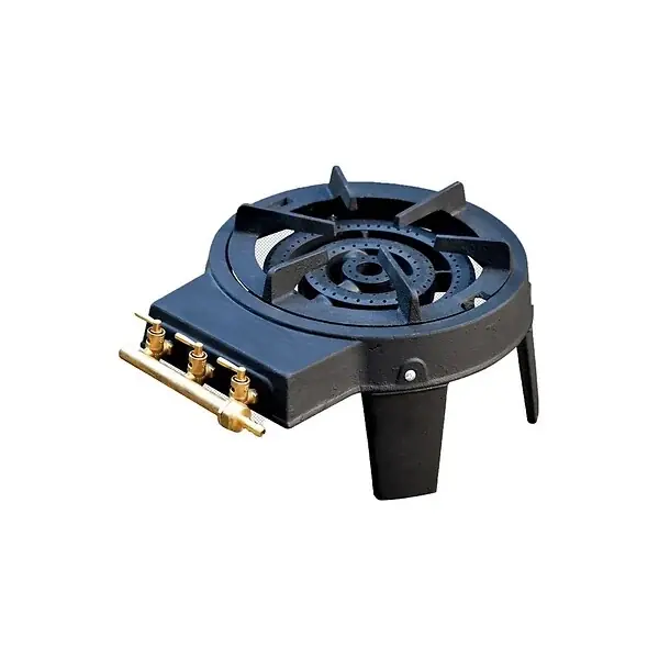 Meilleure Vente Réchaud à Gaz Traiteur 4 pieds 8,6KW 3 Bruleurs Gaz Butane ou Propane Fonte véritable KZ Garden