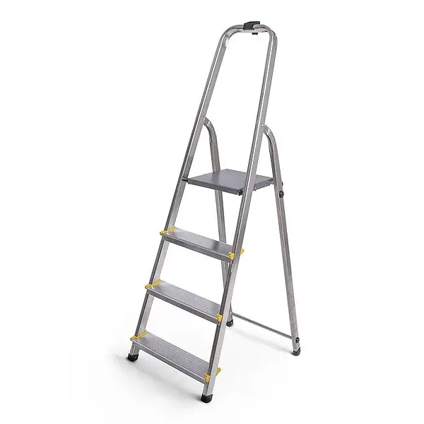 Escabeau 4 marches DURA pliable, marchepied léger en aluminium, hauteur plateforme 75cm, pieds antidérapants, charge 150kg, garantie 5 ans Hoström HOSTRÖM Prix Promo