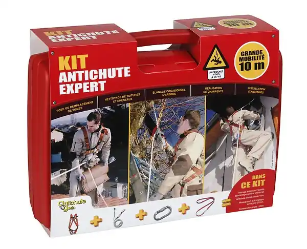 Expédié Aujourd'hui Kit anti-chutes 10m - Polyamide - Valisette de transport ABS GERIN