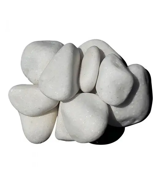 Galet marbre blanc pur 25-40mm, filet de 20 kg - F-PAI051 RACINE Bon Marché