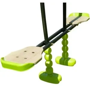 Balançoire vis-à-vis en bois et acier - Vert - L.107xH.173cm CERLAND Marque
