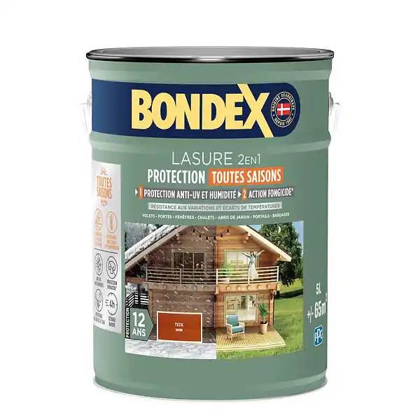 Meilleure Vente Lasure extérieure - WB 12 ANS - Teck - 5L BONDEX