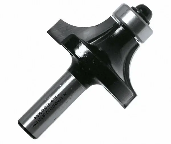 Mèche défonceuse 1/4 de rond + guide D.53x25 mm queue 8 mm Leman Pas Cher