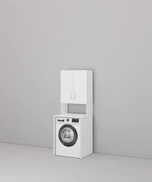 Kit buanderie - Mélaminé blanc - 190x67cm MIX T Prix Cassé
