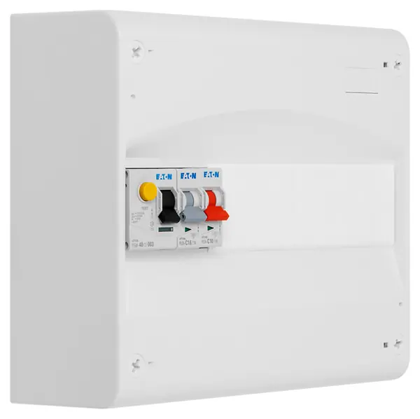 EATON Tableau 1 rangée pré-équipé 1 inter. diff. 40A type AC + 2 disjoncteurs EATON CAPRI Promotion Saisonnière