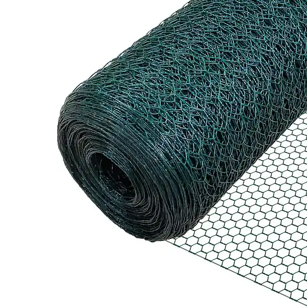 Grillage a poule avec fils 13mm en PVC gaine vert 1x50M VOUNOT Nouvelle Collection