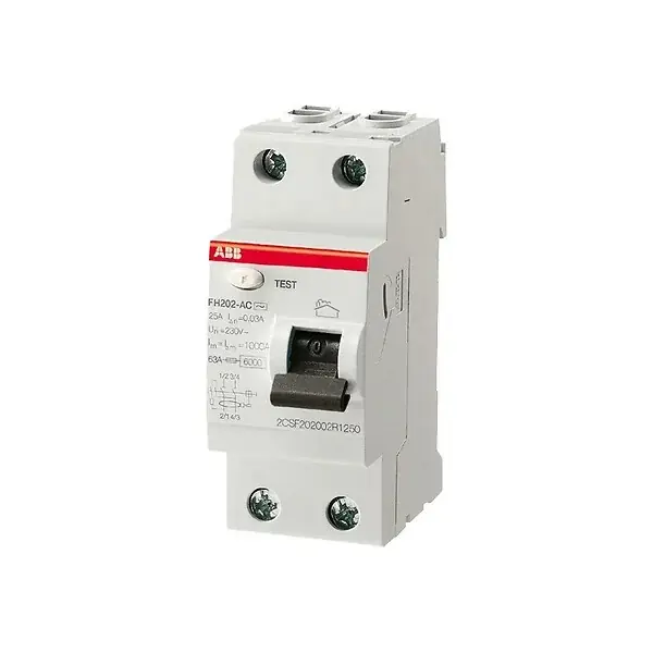 Interrupteur différentiel FH202 - 63A - Type AC ABB Nouvelle Collection
