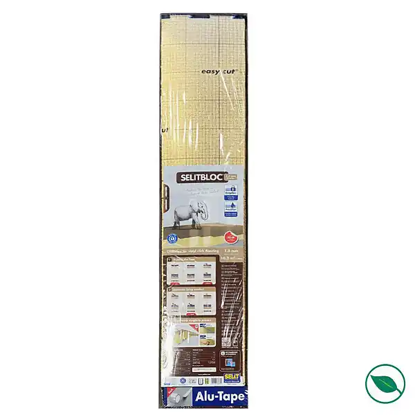 Souscouche parquet SELITBLOC film alu ép 1.6 mm acoustique 10.2 m2 8.5m x 1.2m FORESTEA Jusqu'à Épuisement Des Stocks