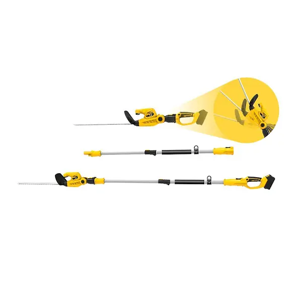 Commande En Gros Taille-haies télescopique modulable à batterie (non incluse) GARLAND SET KEEPER 20V 293F-V23 Jaune