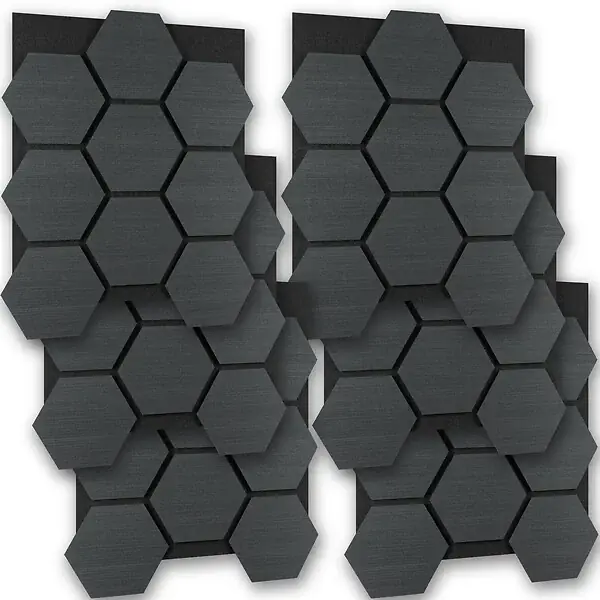Lot 6 panneaux acoustiques en mdf chêne noir absorption en feutre nid dabeille TECTAKE Satisfait Ou Remboursé