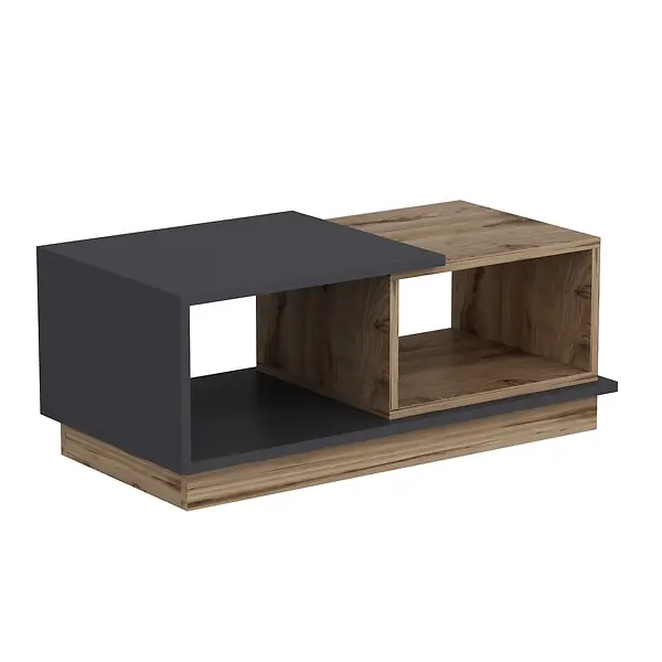 Table basse en bois "Consept" - 90 x 45 x 36 cm - Gris anthracite HABITAT ET JARDIN Bon Marché