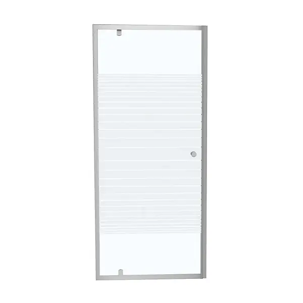 Affaire À Saisir Porte de douche pivotante en verre sérigraphié - l90xH185cm