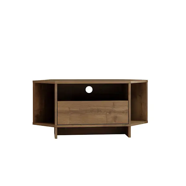 Bon Plan Meuble TV en bois "Viva" - 95 x 35 x 45 cm - Marron HABITAT ET JARDIN