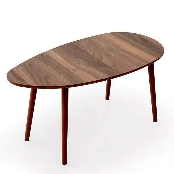 Acheter En Ligne Table basse en bois "Nora" 100 x 50 x 45 cm - Noyer HABITAT ET JARDIN