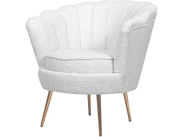 Commande En Gros Fauteuil bouclette "Floria" - 75 x 68 x 77,5 cm - Blanc HABITAT ET JARDIN