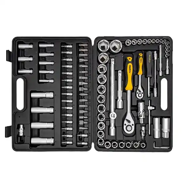 Jusqu'à Épuisement Des Stocks Coffret à douilles 94 pièces Chrome vanadium 1/2" et 1/4" Malette professionnelle VITO