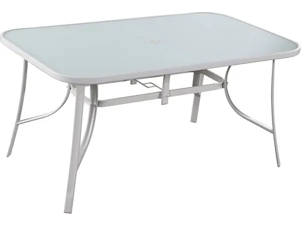 Promotion Saisonnière Table de jardin "Cordoba" - Phoenix - 6 places - Blanc HABITAT ET JARDIN